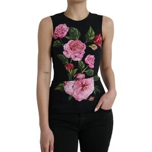 Dolce & Gabbana Black Floral Women's Top